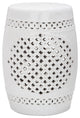 Safavieh Quatrefoil Garden Stool, White