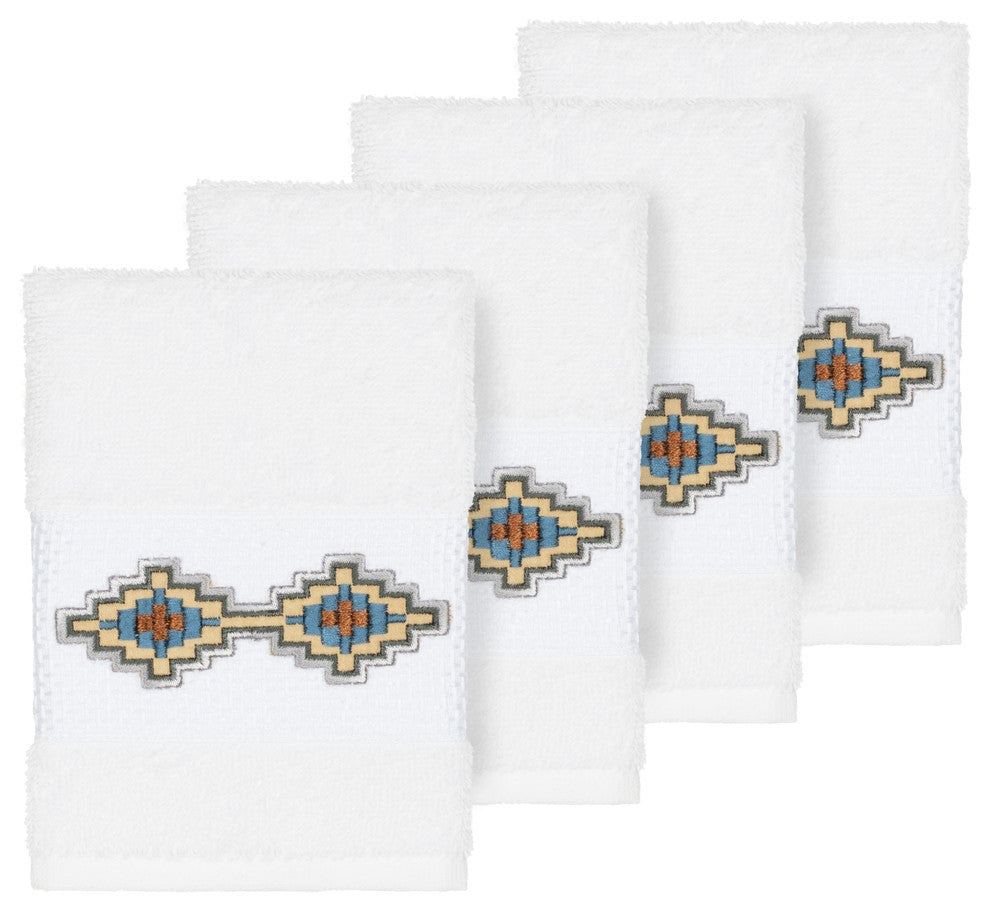 Gianna 4 Piece Embellished Washcloth Set