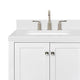 Ariel Cambridge 42" Left  Single Rectangle Sink Vanity, Carrara Quartz