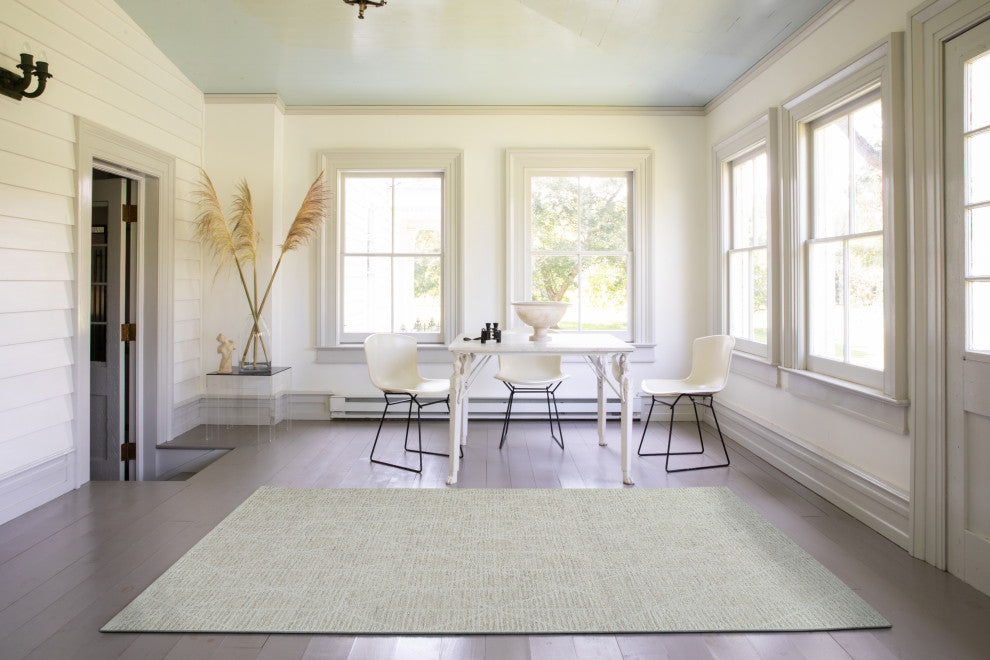 NuStory Crossover Hand Tufted Stripe Area Rug in Beige, 7'6" X 9'6"