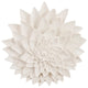 Dahlia Flower Wall Art, White Stone