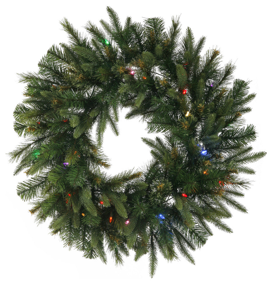 36" Cashmere Wreath Led100Multi
