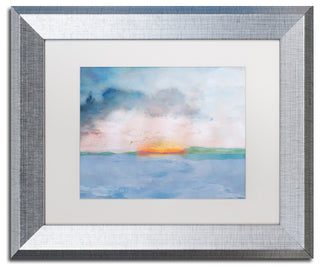 Lisa Powell Braun 'Sunset' Art, Silver Frame, White Mat, 14x11