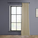 Heritage Plush Velvet Curtain Single Panel, Light Beige, 50"x84"