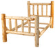 White Cedar Log Mission Style Bed, Twin