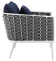 Stance Armchairs Outdoor Patio Aluminum, Set of 2, Navy
