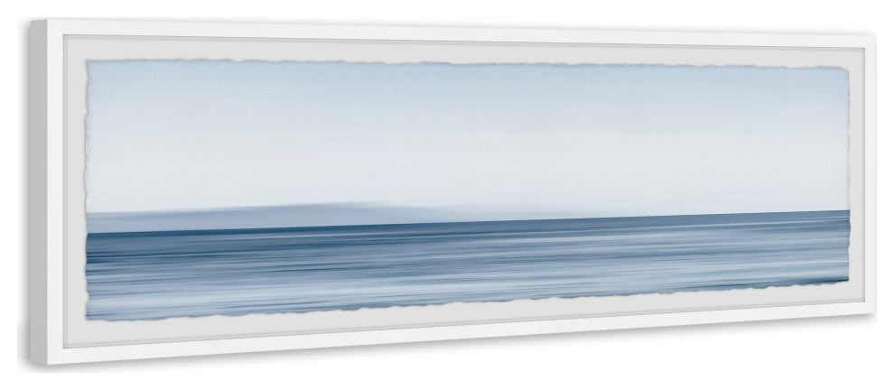 "Peaceful Waves" Framed Painting Print, 30x10