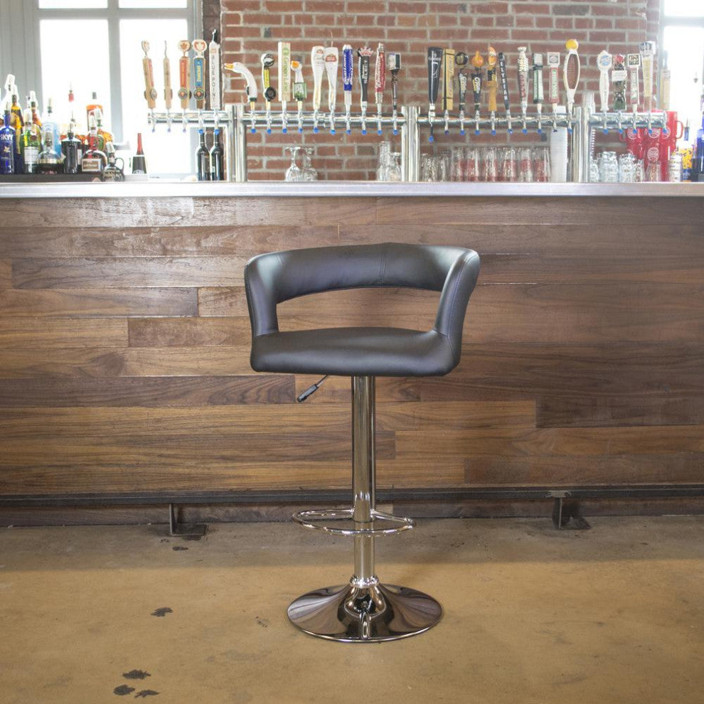 AmeriHome Modern Curvy Bar Stool