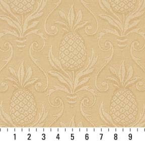 Gold Pineapples Woven Matelasse Upholstery Grade Fabric By The Yard