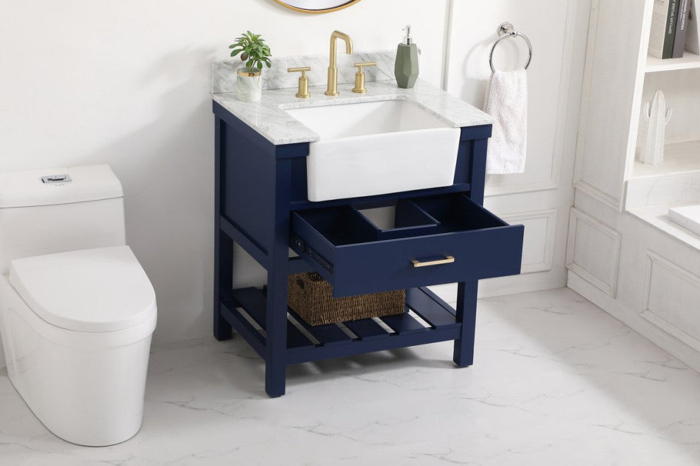 Home Living 22" Farmhouse Blue-Light Bathroom Vanity