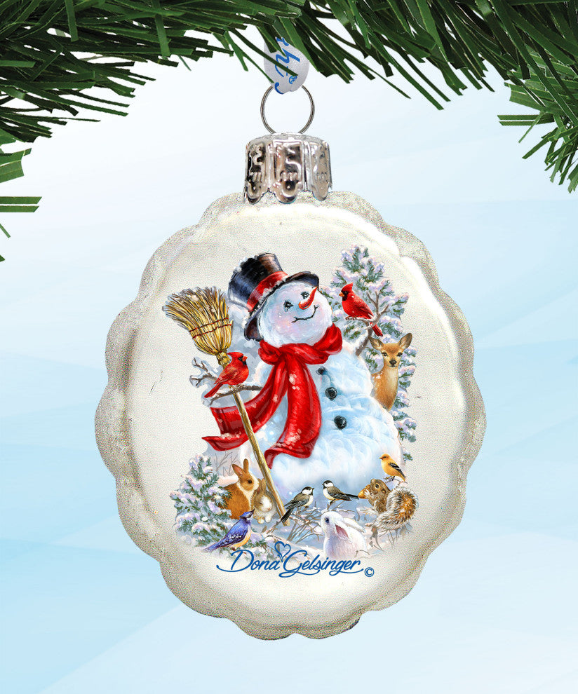 Snowy Mercury Glass Ornaments