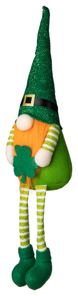 28.25'' Fabric St. Patrick's Gnome Shelf Sitter With Dangling Legs