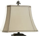 Dundee Table Lamp Faux Crocodile Hide and Gold Highlighted Finish, Cream Fabric