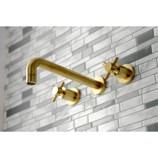 KS8027DX Two-Handle Wall Mount Tub Faucet, Brushed Brass
