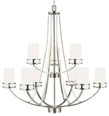 Generation Lighting 3121609EN3 Robie 9 Light 33"W Pillar Candle - Brushed