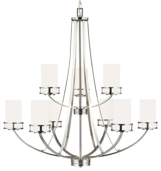 Generation Lighting 3121609EN3 Robie 9 Light 33"W Pillar Candle - Brushed