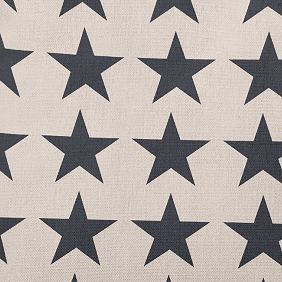 Stars Polyester Indoor/Outdoor Pillow, Blue, 18"x18"