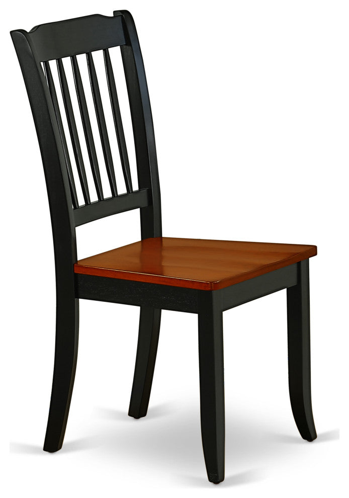 Kitchen Set 5 Pcs- 4 Chairs, Breakfast Table, Cherry Chair Seat, Black Frame