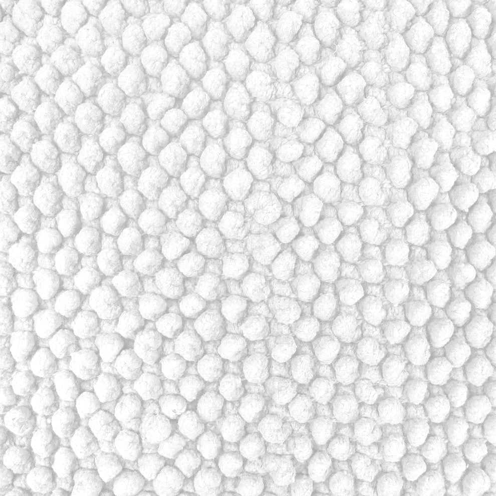 White Popcorn Rug, 17"x24"