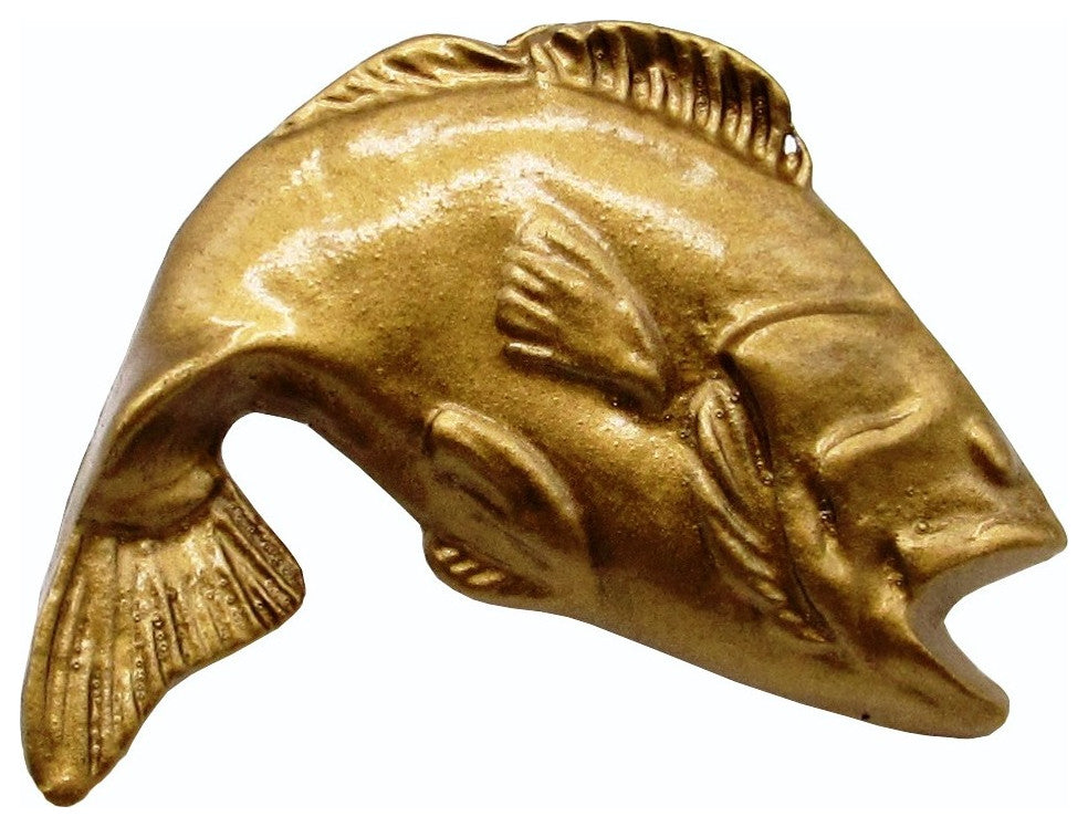 Big Bass 2 Cabinet Knob, Lux Gold