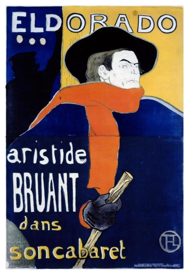 "Eldorado / Aristide Bruant" Paper Print by Henri Toulouse-Lautrec, 17"x24"