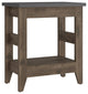 Paulson Rustic Side Table Onyx Top by RST Brands, Brown/Black