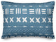Cool Blue Tribal Pattern  Outdoor Throw Pillow, 14x20