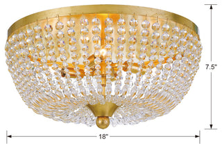 Crystorama Lighting Group 605 Rylee 4 Light 19"W Flush Mount Bowl - Antique