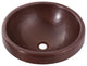 Granada Copper Drop-in Bathroom Sink, Antique