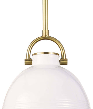 Eloise Ceramic Pendant Small, White