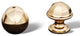 Polished Brass RKI Contoured Dome Knob, RKICK192B