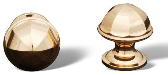 Polished Brass RKI Contoured Dome Knob, RKICK192B