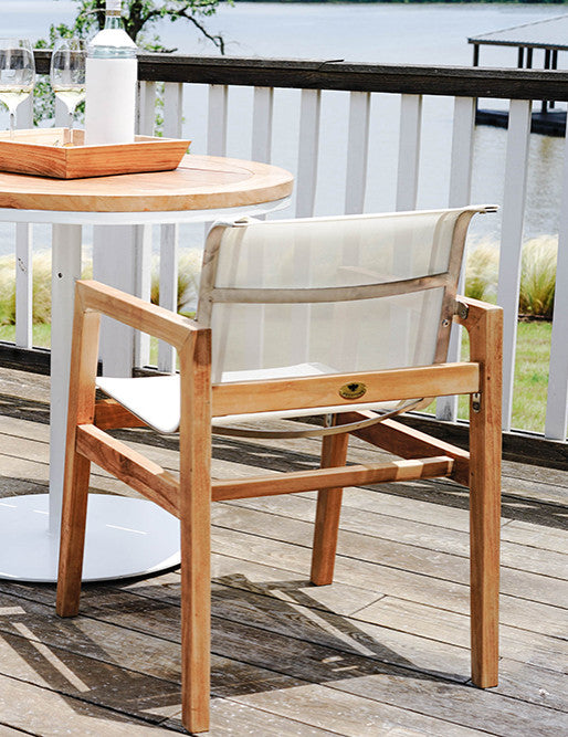Catalina Oceana Teak Outdoor Dining Chair, Set of 2