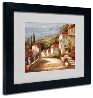 'Home in Tuscany' Matted Framed Canvas Art by Joval