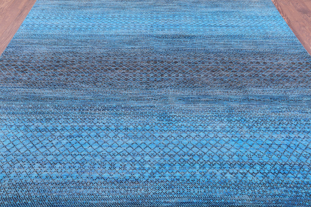 7' 11" X 10' 4" Savannah Grass Handmade Wool Rug - Q13247