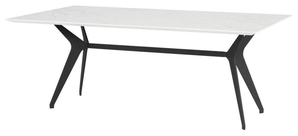 Daniele White Ceramic Dining Table, HGNE272