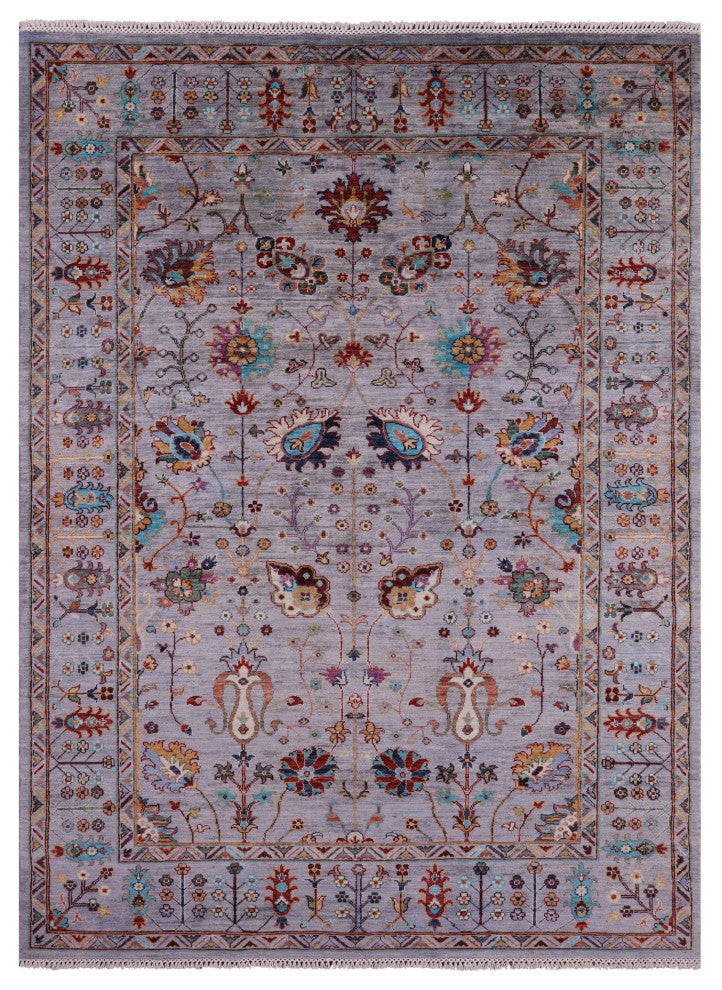 5' 8" X 7' 10" Persian Tabriz Handmade Wool Rug Q11275