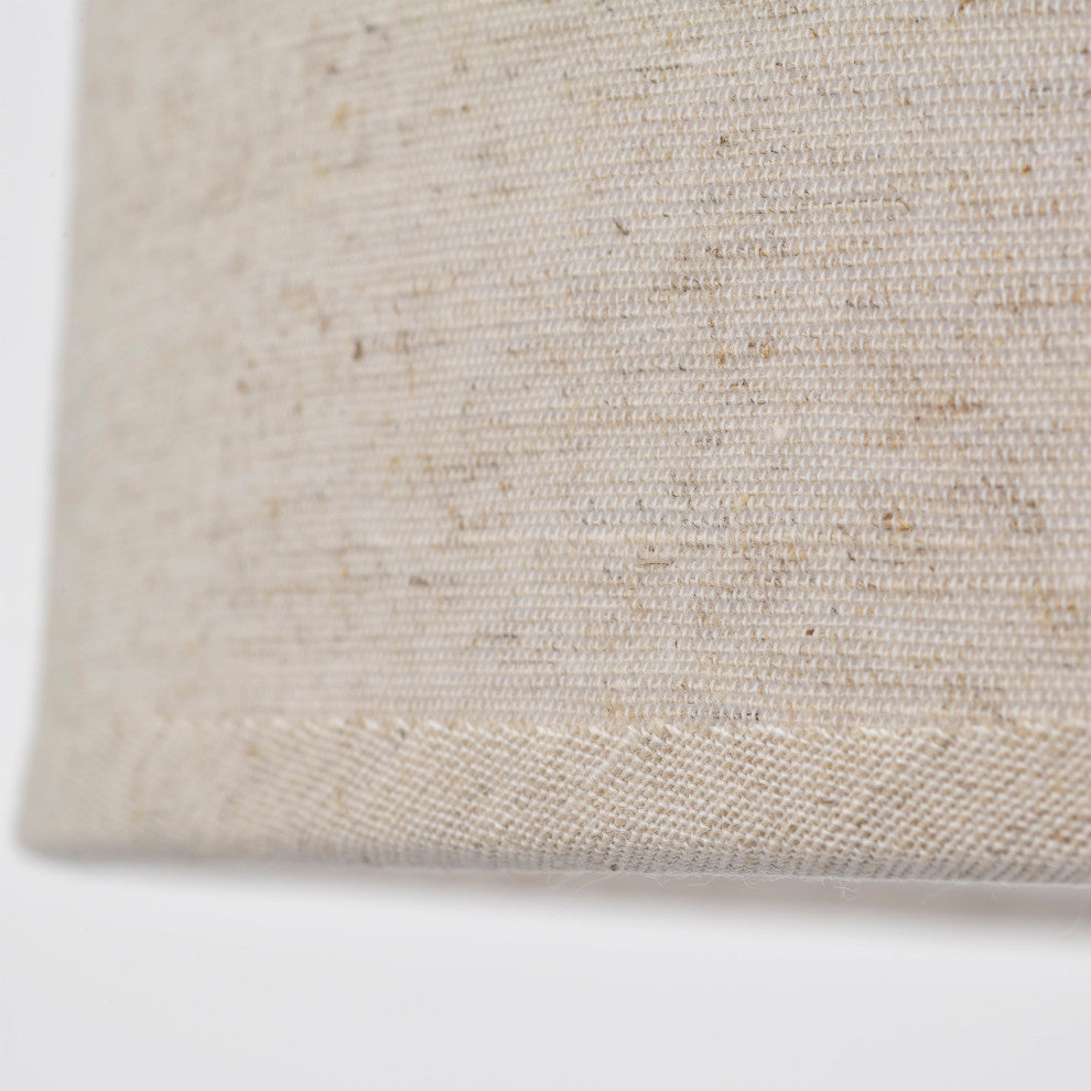 Nuvo 1-Light 15" LED Beige Fabric Flush Mount