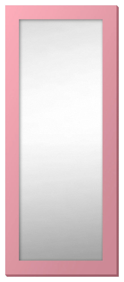 72"x30" Pop of Color Wall/Floor Mirror Art, Soft Pink