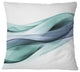 Fractal Lines Gray Blue Abstract Throw Pillow, 18"x18"