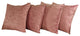Serenta Textured Velvet Pillow Shell, Set of 4, Withered Rose