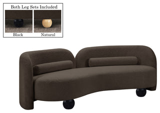 Daphne Upholstered Chair/Loveseat/Sofa, Brown, Boucle Fabric, Sofa