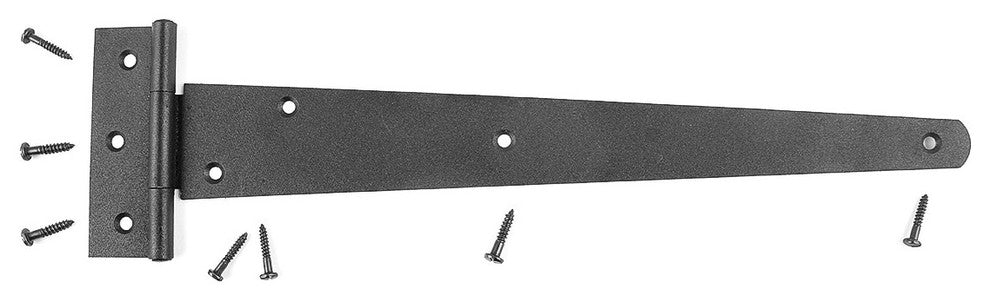 Black Iron T Strap Hinge 13" L Light Duty Iron Authentic Flush Mount Pack of 4