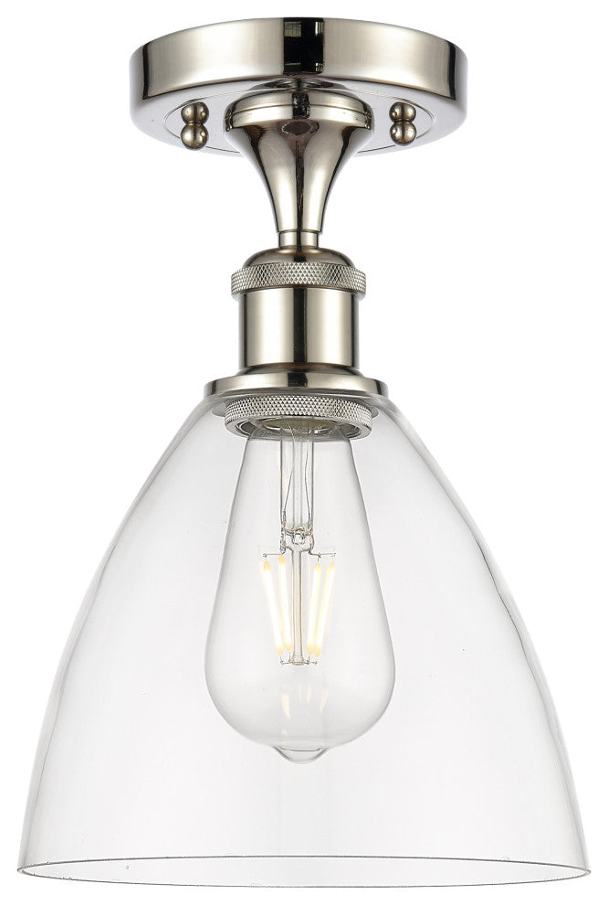 Innovations 516-1C-PN-GBD-752-LED 1 Light Semi-Flush Mount, Polished Nickel