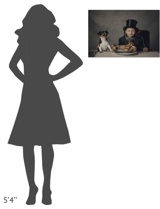 "The Dinner" Stretched Canvas Giclee by Monika Vanhercke, 24"x16"