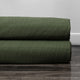 French Green Cotton Textured BarkWeave Fabric Sample, 4Wx4L