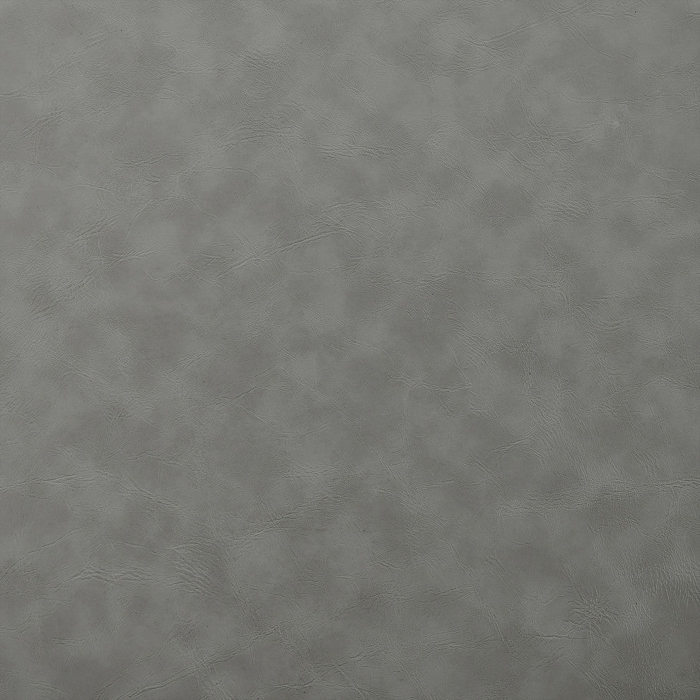 Natya Swivel Stool in Black Finish With Gray Faux Leather, 30"