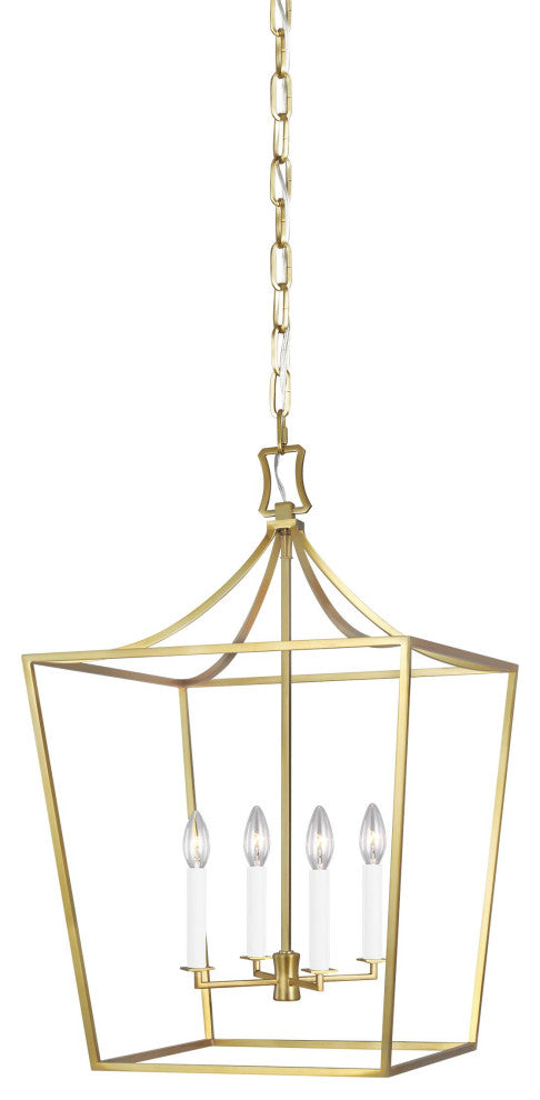 Southold Medium Lantern, Burnished Brass
