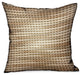 Plutus Tawny Edge Brown Stripes Luxury Outdoor/Indoor Throw Pillow, 20"x20"
