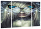 "Serious Young Blonde" Portrait Digital Art Canvas Print, 4 Panels